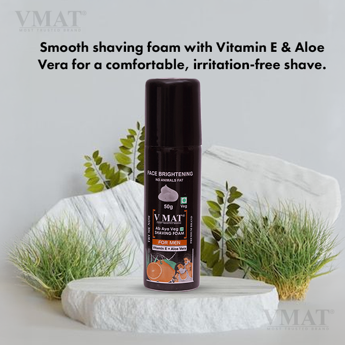 VMAT Shaving Foam for Men with Vitamin E & Aloe Vera